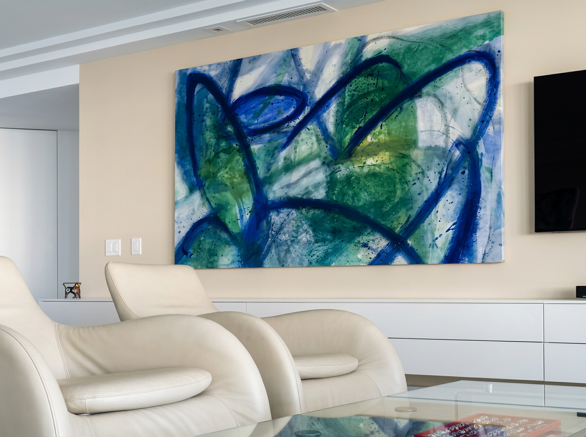 Obra colocada em projeto residencial em Miami — ,