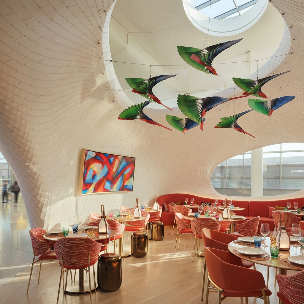 Obra colocada em espaço especial no aeroporto London Heathrow T2 — ,
